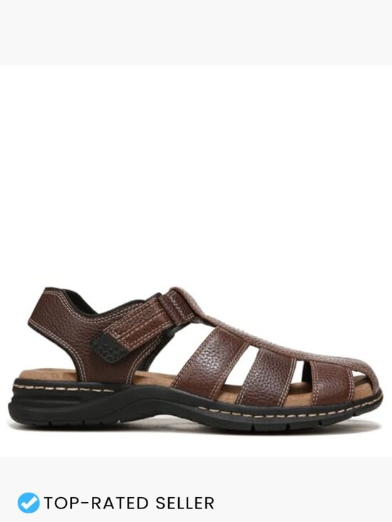 Men\'s Sandals Fisherman Style Leather Hook-and-Loop Strap Comfort Arch Support main image 6